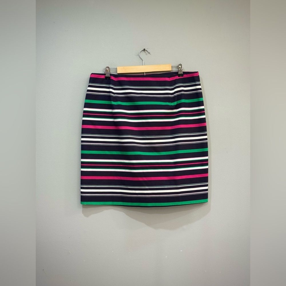 Navy Talbots Outlet Striped Skirt Size 16P NWT - Picture 4 of 5
